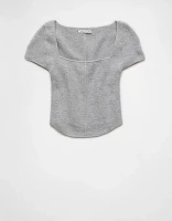 AE Cropped Short-Sleeve Sweater