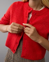 Cardigan à col rond simple Si doux Whoa pour femmes AE