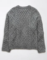 AE Oversized Cable Knit Sweater