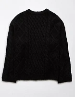 AE Oversized Cable Knit Sweater