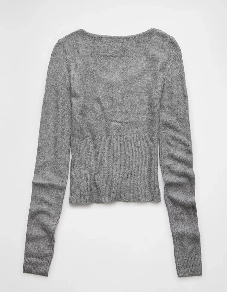 AE Fitted Henley Sweater