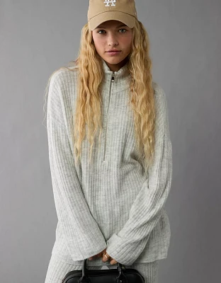 AE Oversized Quarter-Zip Sweater