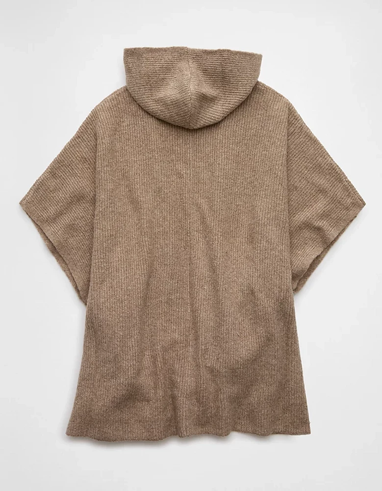 AE Whoa So Soft Hooded Sweater Poncho