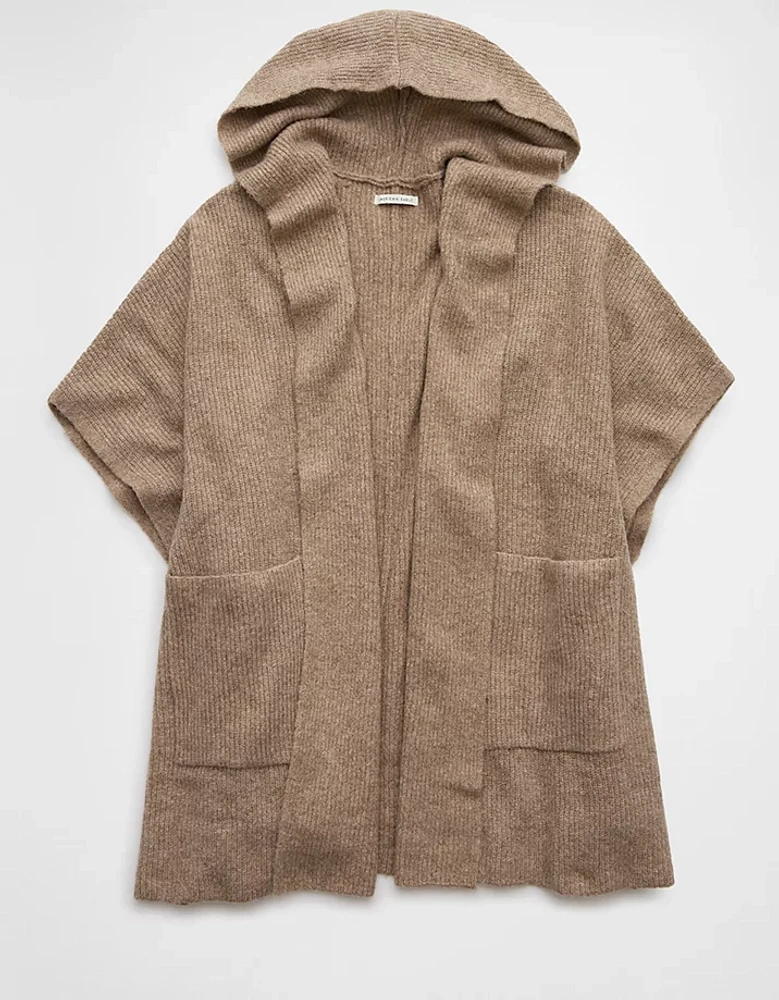 AE Whoa So Soft Hooded Sweater Poncho