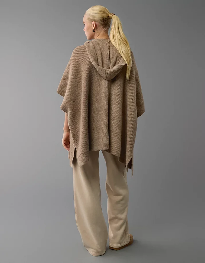 AE Whoa So Soft Hooded Sweater Poncho