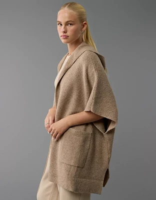 AE Whoa So Soft Hooded Sweater Poncho