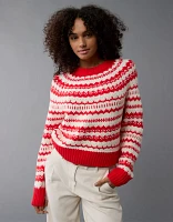 AE Chunky Raglan Fairisle Sweater