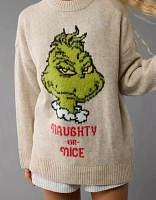 AE Whoa So Soft Oversized Grinch Holiday Sweater