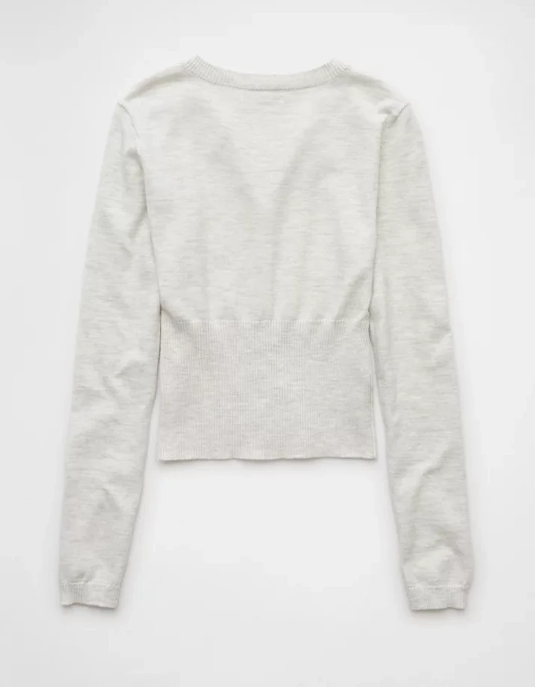 Cardigan ajusté à col rond AE