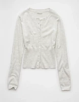 AE Fitted Crew Neck Cardigan