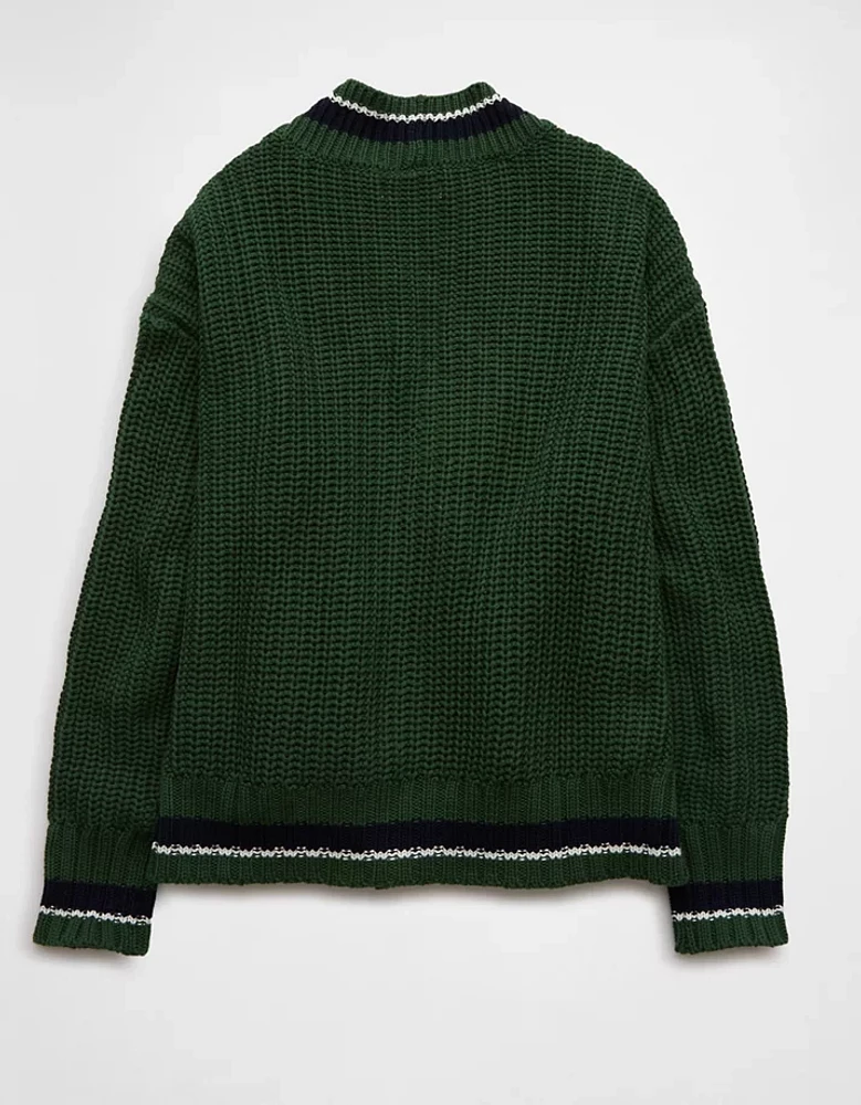 AE Tipped Button-Up Cardigan