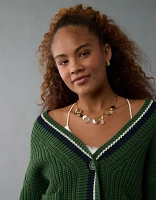 AE Tipped Button-Up Cardigan