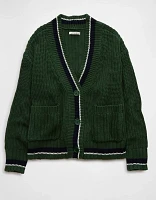 AE Tipped Button-Up Cardigan