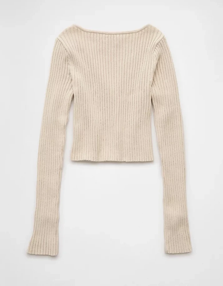 AE V-Neck Chenille Sweater