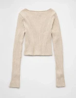 AE V-Neck Chenille Sweater