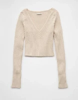 AE V-Neck Chenille Sweater