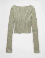 AE V-Neck Chenille Sweater