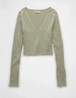 AE V-Neck Chenille Sweater