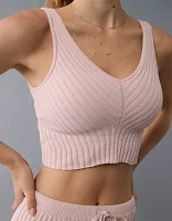 Débardeur style chandail en chenille à encolure V AE