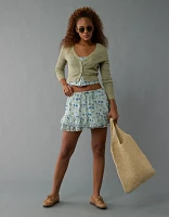 Cardigan à encolure en V motif pointelle AE