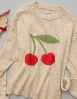 AE Whoa So Soft Cherry Crew Neck Sweater