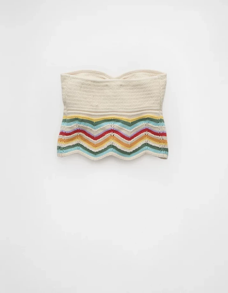 Bustier tube court au crochet à chevrons Fierté AE