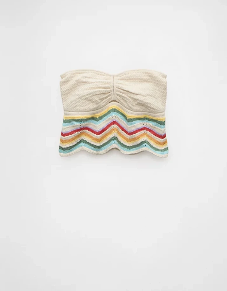 Bustier tube court au crochet à chevrons Fierté AE