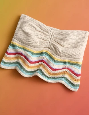 Bustier tube court au crochet à chevrons Fierté AE