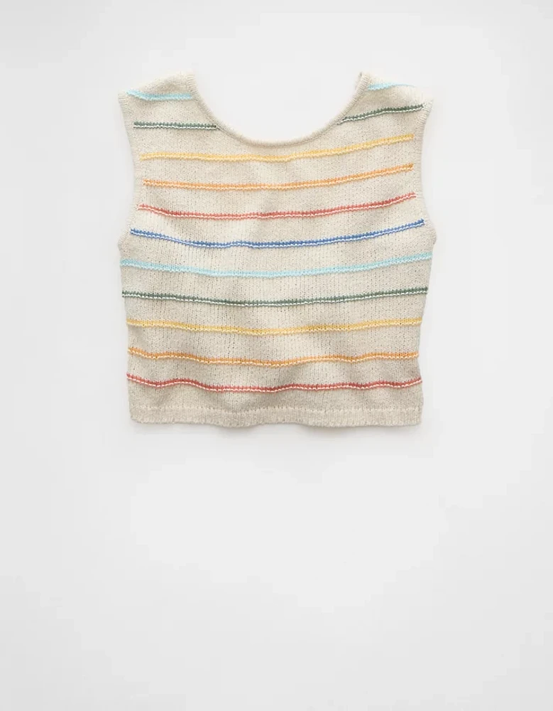 Débardeur court en tricot noué au dos Fierté AE
