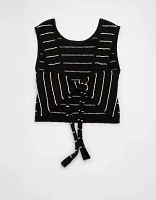 Débardeur en tricot rayé noué au dos AE