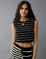 Débardeur en tricot rayé noué au dos AE