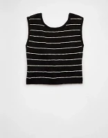Débardeur en tricot rayé noué au dos AE