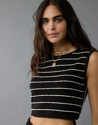 Débardeur en tricot rayé noué au dos AE