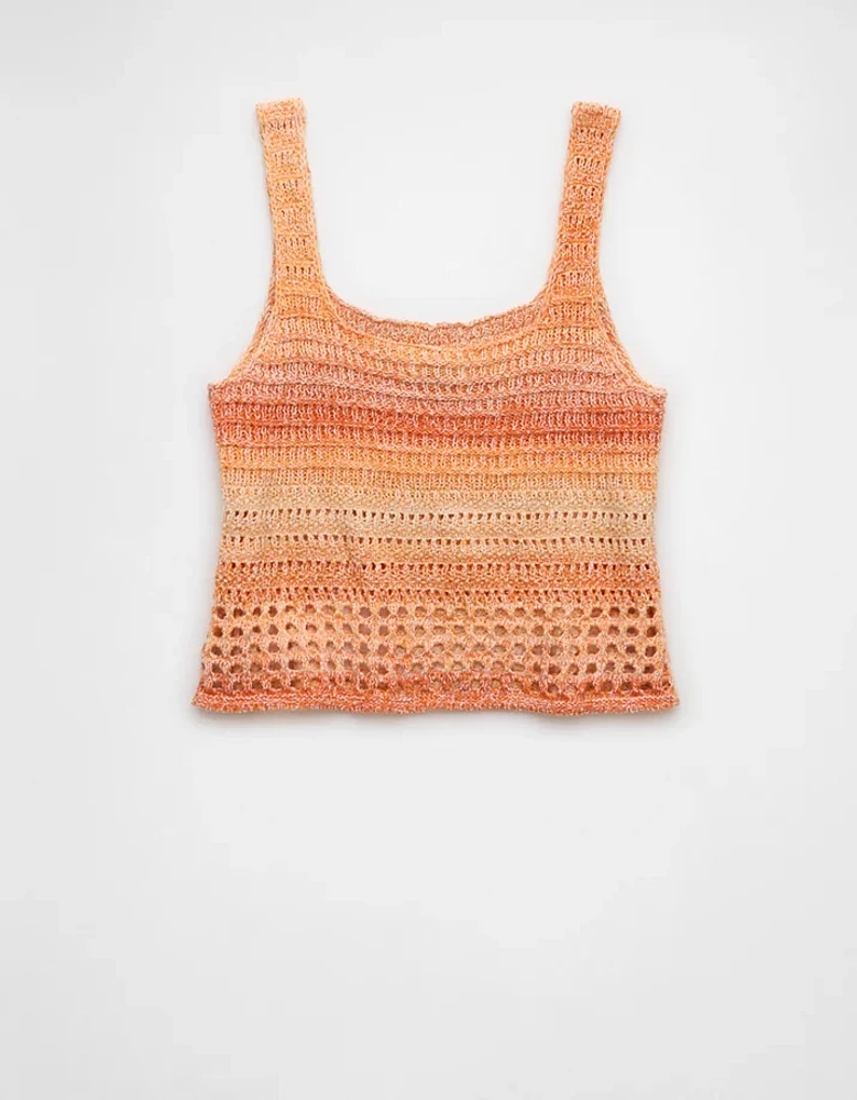 Débardeur court au crochet teint par espacement AE