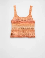 Débardeur court au crochet teint par espacement AE