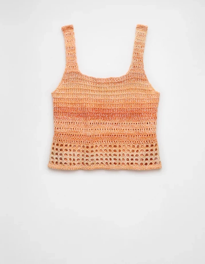 Débardeur court au crochet teint par espacement AE