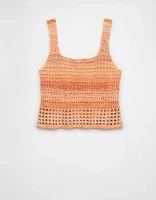 Débardeur court au crochet teint par espacement AE