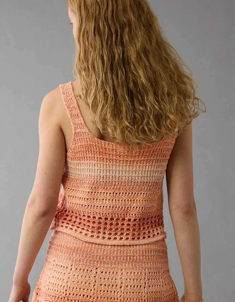 Débardeur court au crochet teint par espacement AE