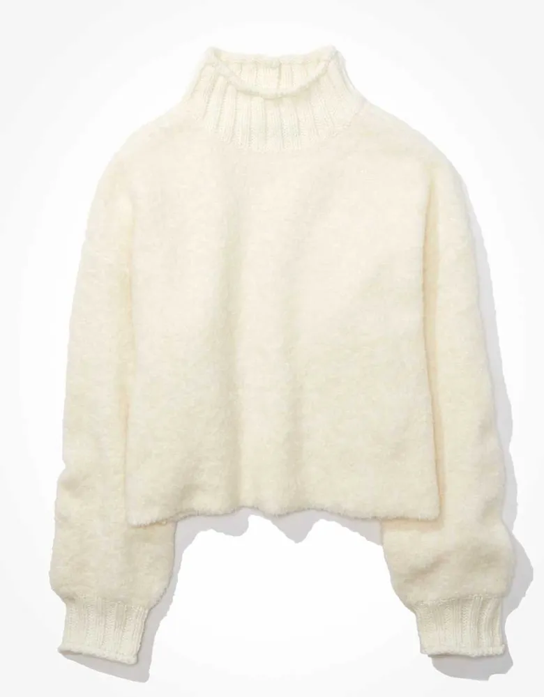AE Boucle Mock Neck Sweater