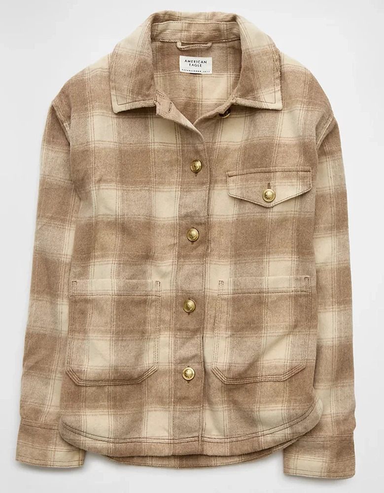 AE Plaid Shacket