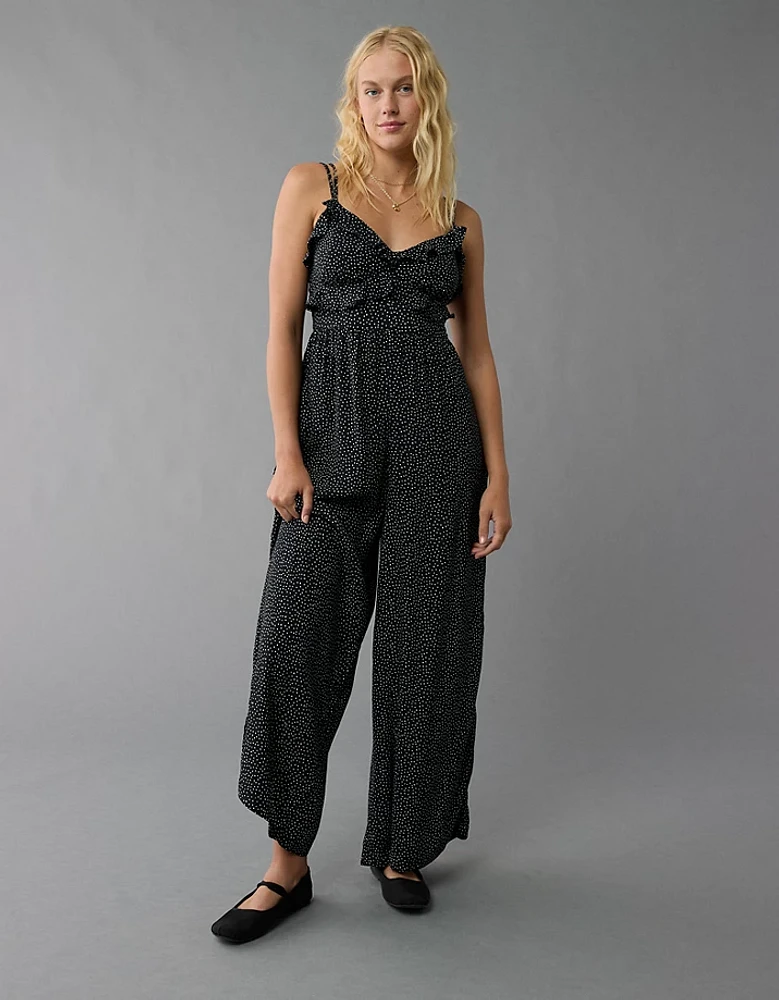 AE Ruffle Wide-Leg Jumpsuit