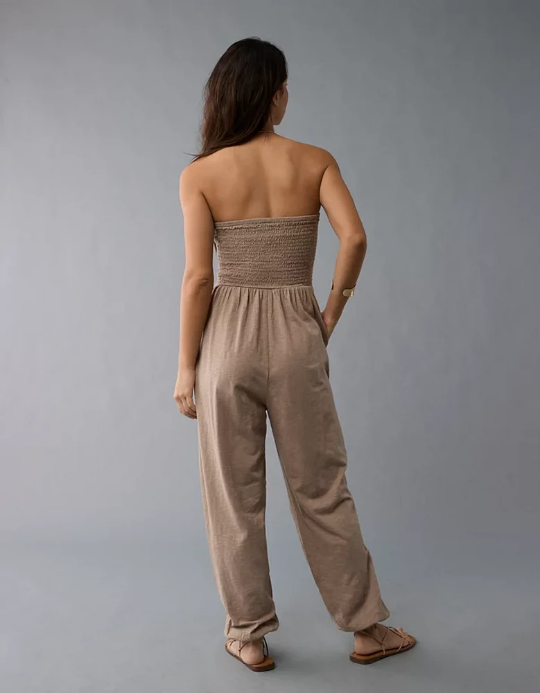 Combinaison-pantalon tube en tricot à smocks Vive le soleil AE