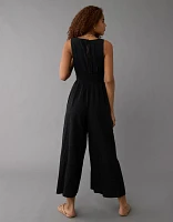 Combinaison-pantalon à encolure en V smocks AE