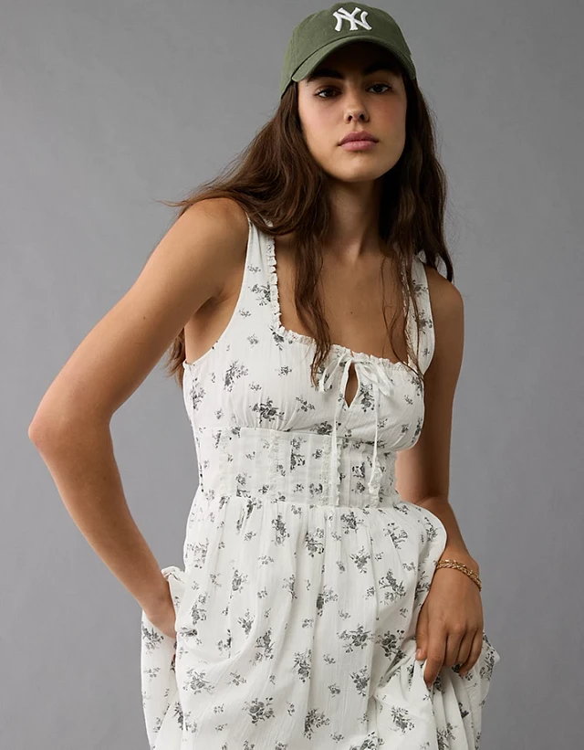 american eagle floral corset dress AE Bodice Midi at Foxvalley Mall in Aurora, IL Corset tie strap floral midi Tecna from Winx Club Package:Coat & Pant smooth woven fabrication/Scoop neck/Sleeveless exotic jungle mini dress