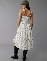 AE Corset Bodice Floral Midi Dress