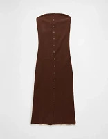 AE Sweater Tube Button-Up Midi Dress