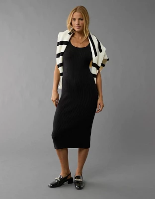 AE V-Neck Sweater Midi Dress