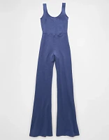 AE Square Neck Flare Leg Jumpsuit