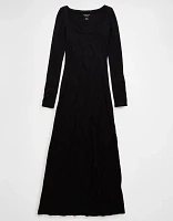 AE Long-Sleeve Plush Maxi Dress