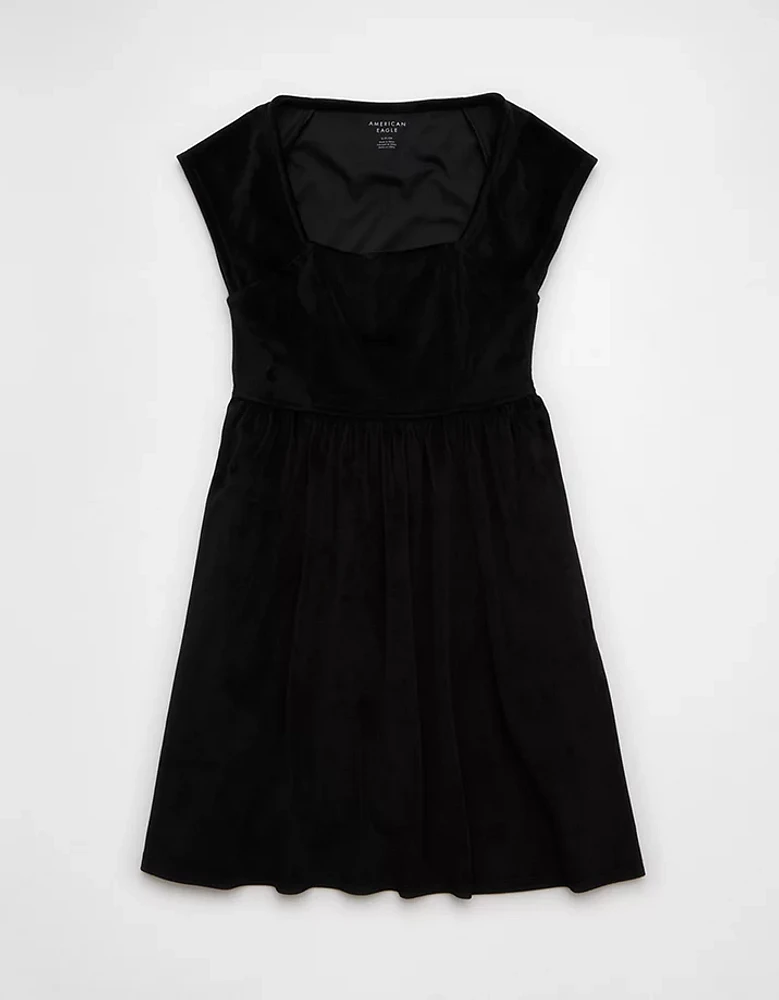 AE Velvet Babydoll Mini Dress